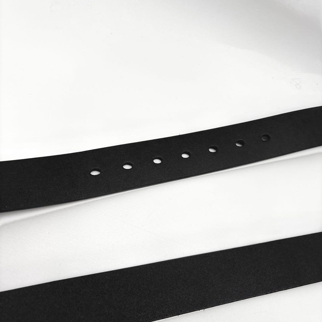 【美品】GUCCI　ベルト　インターロッキング　黒　シルバー　ダブルGG　レザー