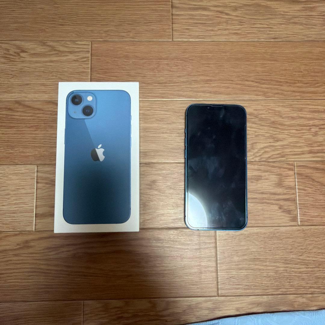 Apple iPhone 13 ブルー 本体 箱付き シールラブブさん専用