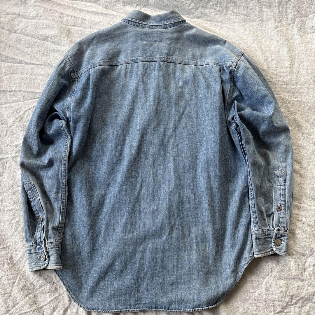 90s polo country デニムカバーオール　ポロカントリーデニムシャツ