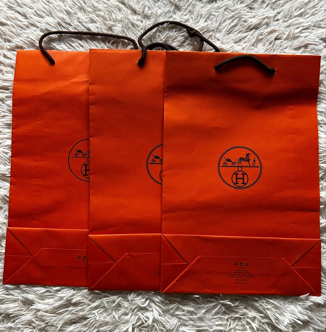 エルメス HERMES 空箱 横43×縦43×高さ17.5 ショッパー　3枚