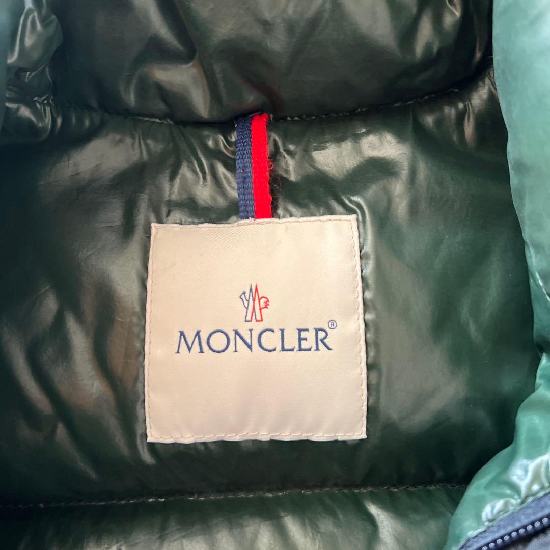 モンクレール　ネイビー×グリーン　ダウンジャケット 2way