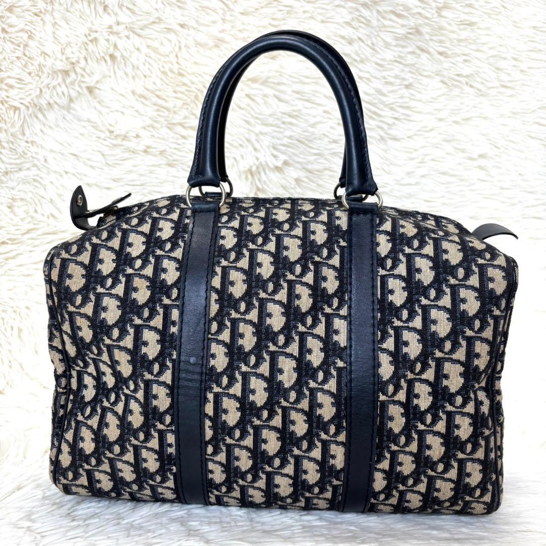 【美品】 Dior ディオール トロッター柄 ミニボストン ハンドバッグ