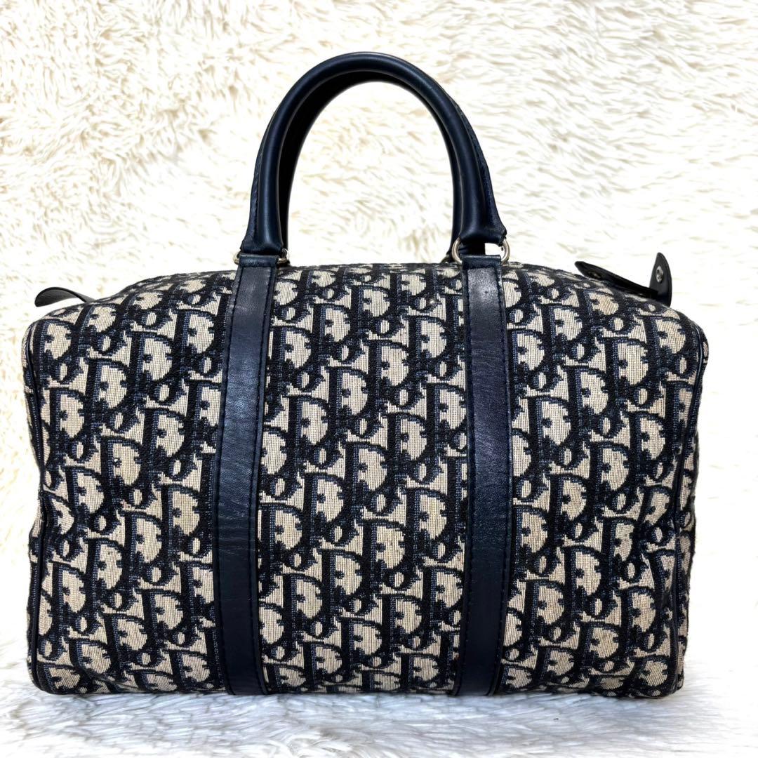 【美品】 Dior ディオール トロッター柄 ミニボストン ハンドバッグ