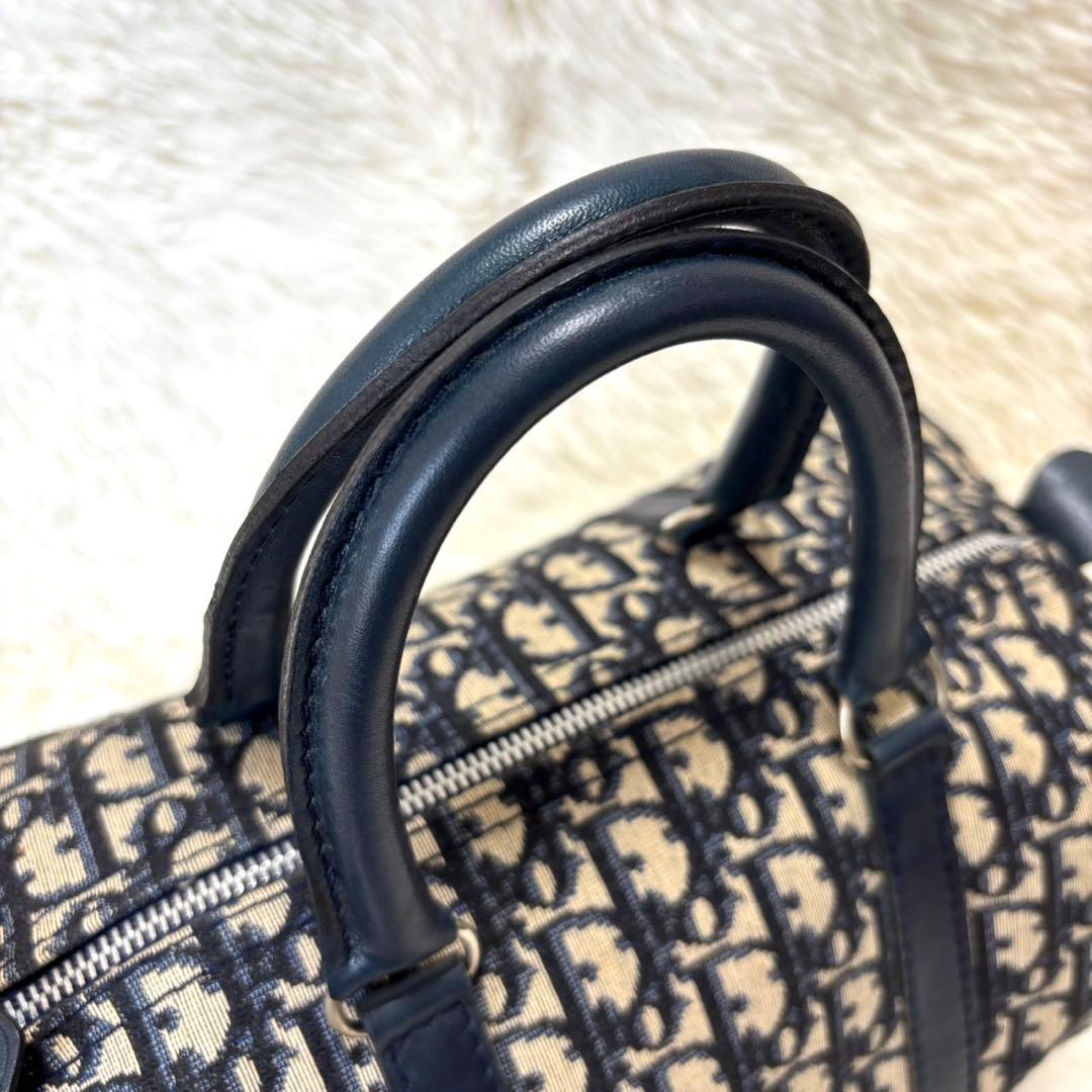 【美品】 Dior ディオール トロッター柄 ミニボストン ハンドバッグ