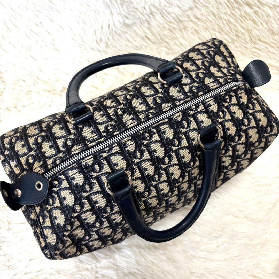 【美品】 Dior ディオール トロッター柄 ミニボストン ハンドバッグ