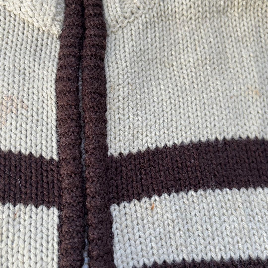 希少　80s - PUMA プーマ　ドライバーズニット　カウチン　茶色　トルコ製