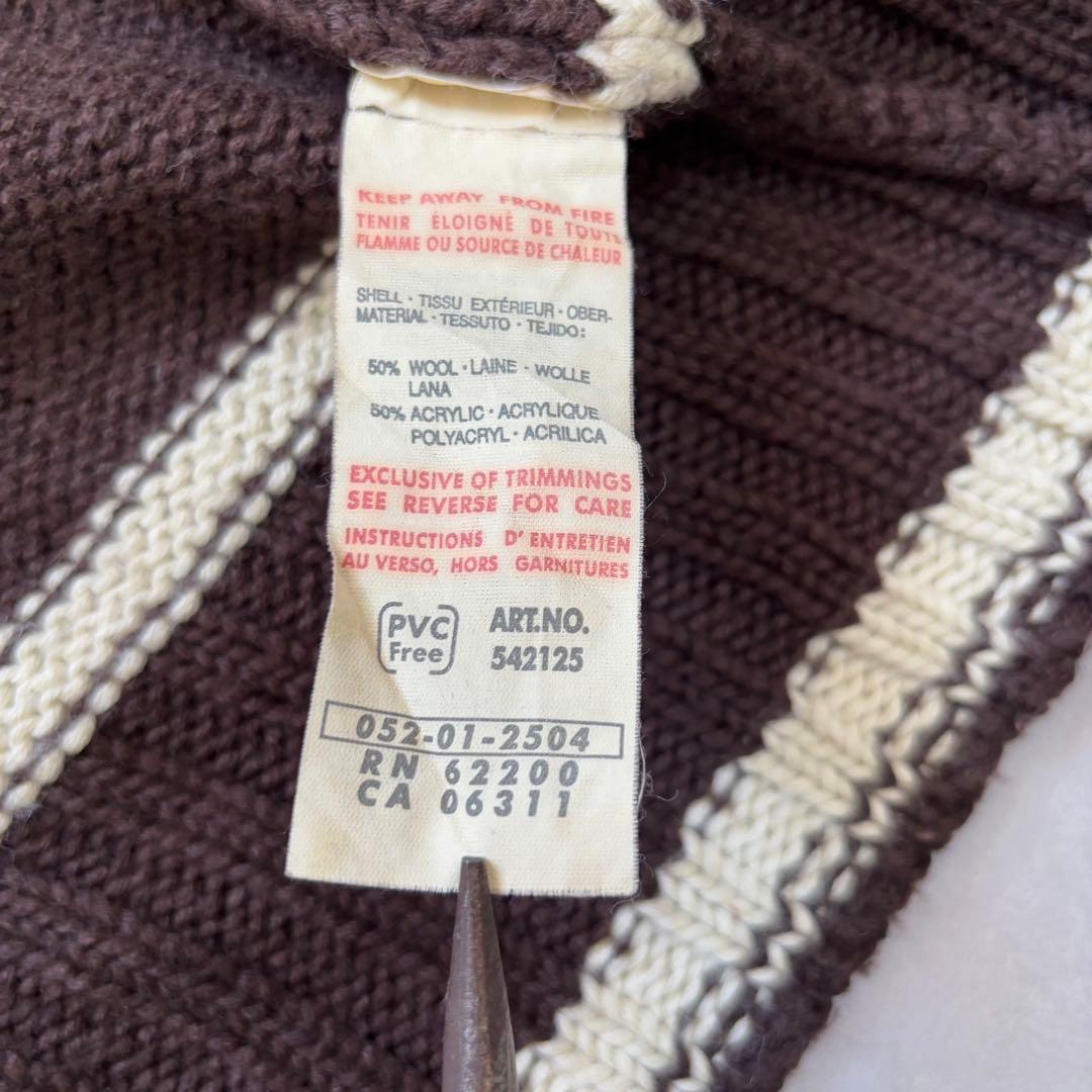 希少　80s - PUMA プーマ　ドライバーズニット　カウチン　茶色　トルコ製