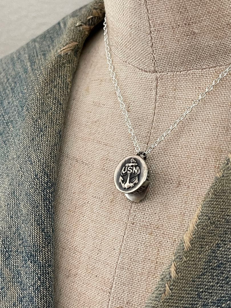 40's スウィートハートジュエリー シルバー USN スターリングネックレス