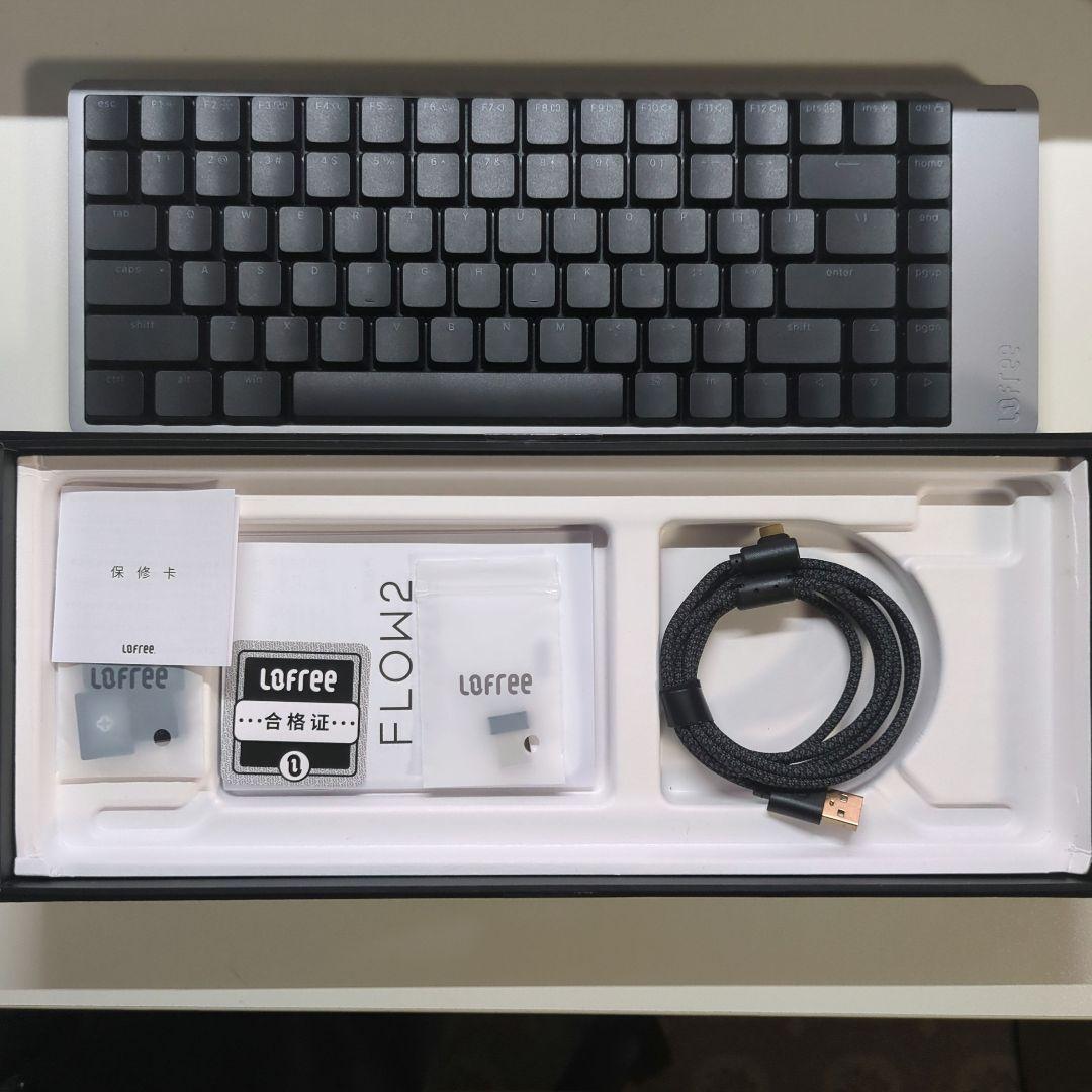 lofree flow2　キーボード　ロープロファイル　スペースグレー　84キー