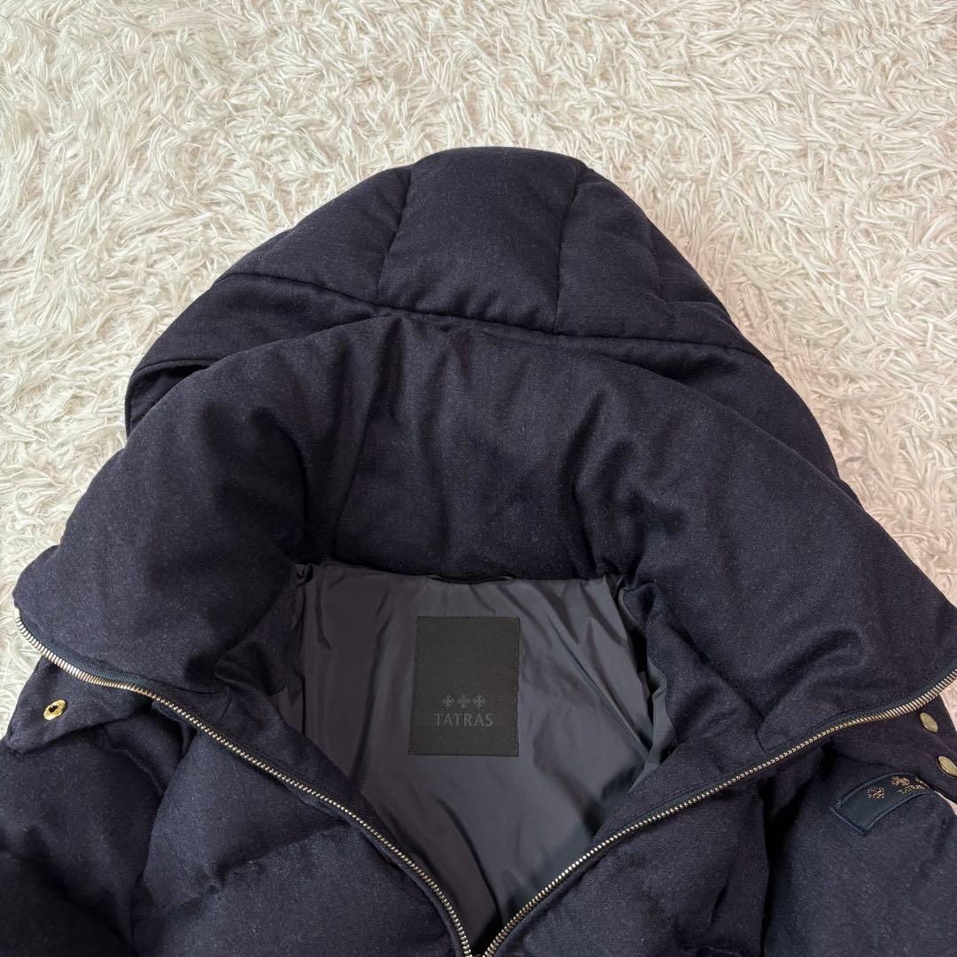 別注/未使用級/M✨タトラス ダウンコート ポリテアマ 2way ウール 濃紺