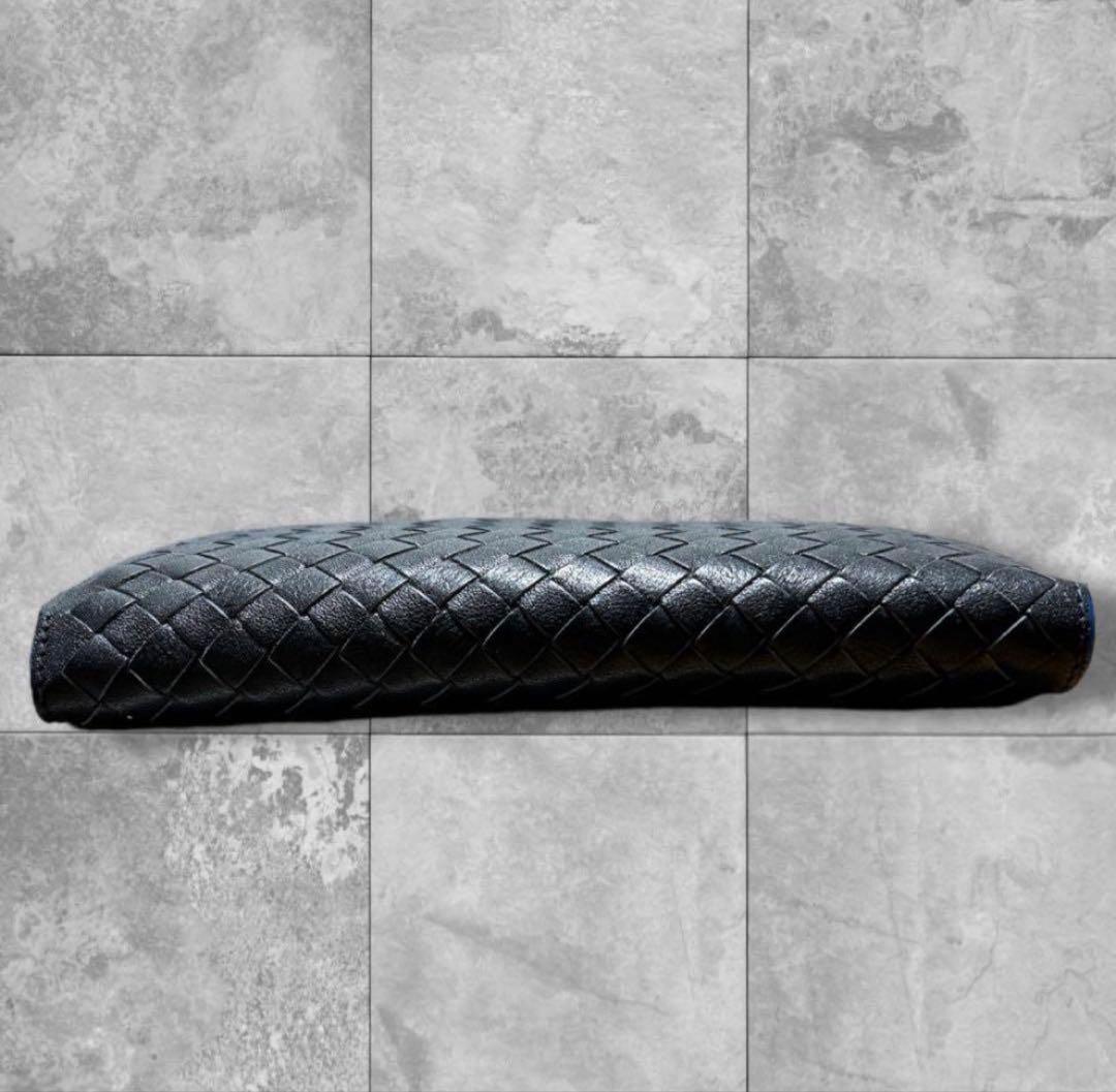 【ボッテガ長財布】バイカラー財布☆美品☆二つ折り長財布☆ロングウォレット☆黒☆青