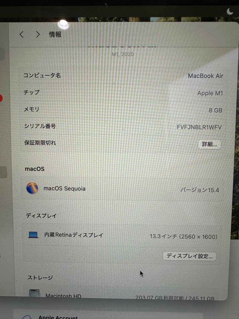 MacBook本体 Apple MacBook Air 256GB