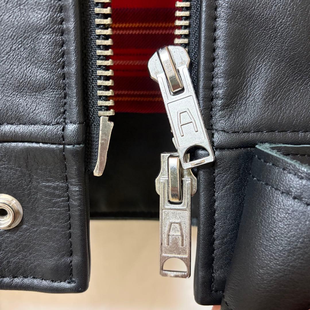 【日本製】666 ライダース　LJM-9TF ブラック　34 赤タータン