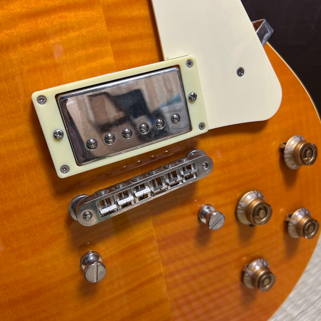 Burny バーニー レスポールタイプ エレキギター オレンジ※テールピース欠品