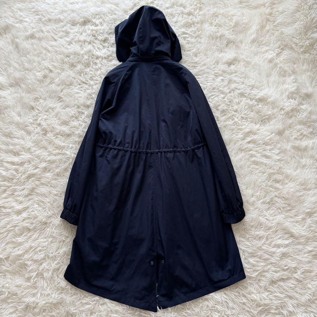 【セオリーリュクス】モッズコート フーディー 中綿ライナー付 38 紺