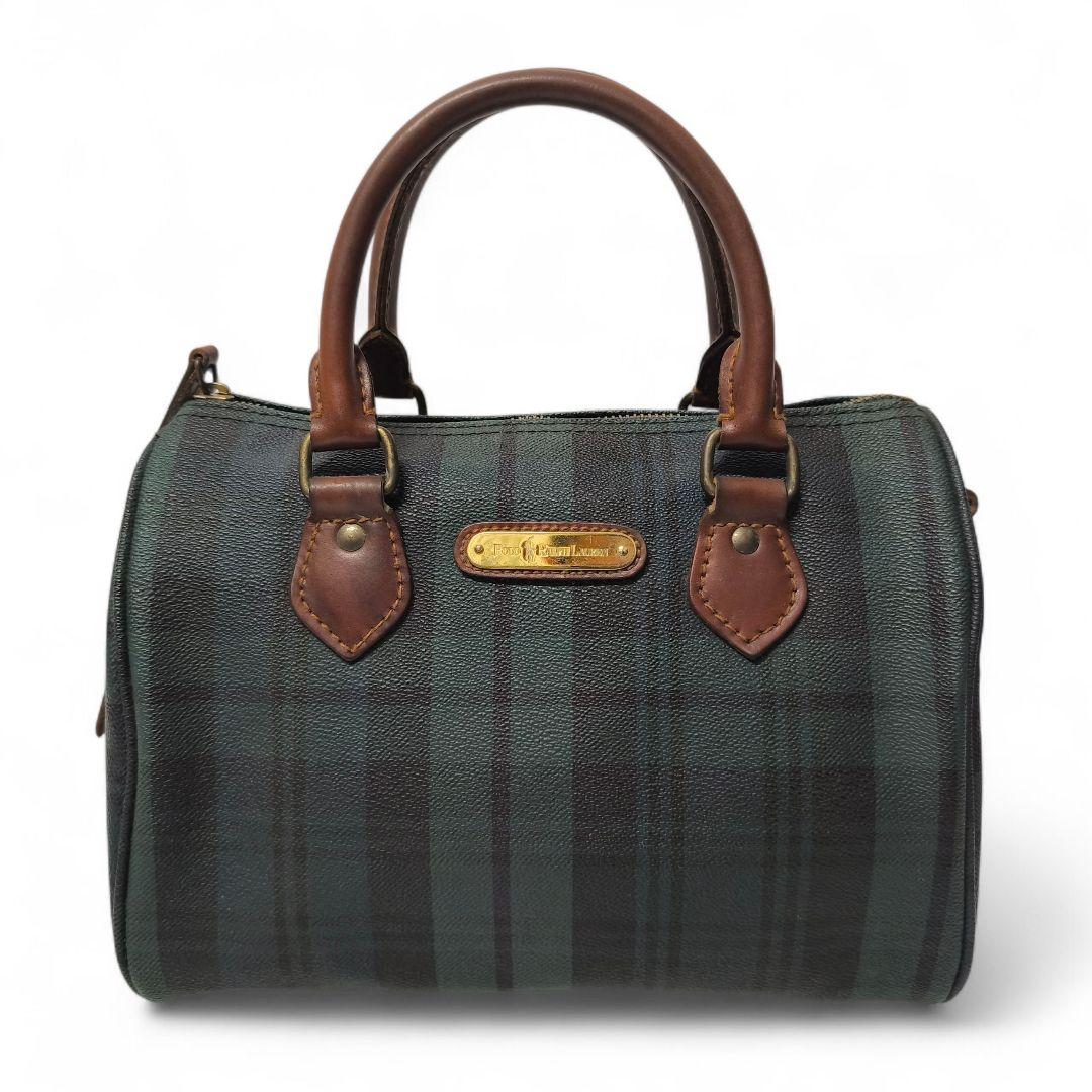 【良品】 ポロラルフローレン ミニボストンバッグ ビンテージ PVC