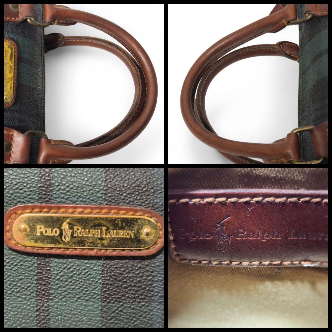 【良品】 ポロラルフローレン ミニボストンバッグ ビンテージ PVC