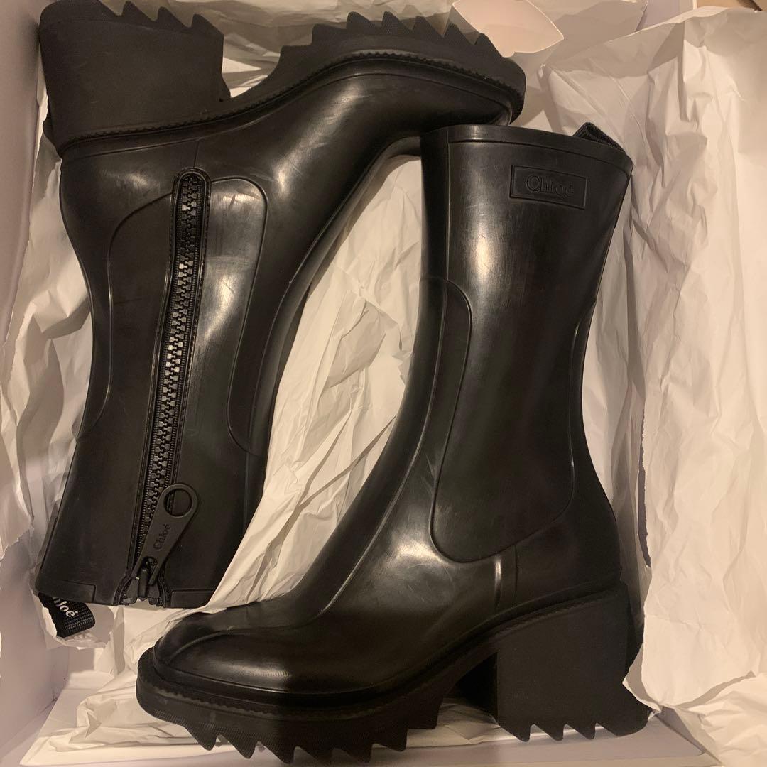Chloé ブラック 長靴 ヒール付き　36インチ