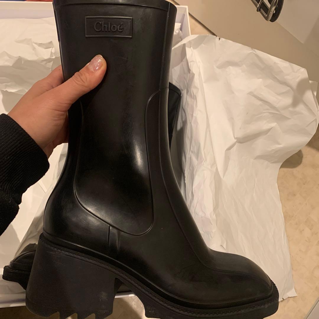 Chloé ブラック 長靴 ヒール付き　36インチ