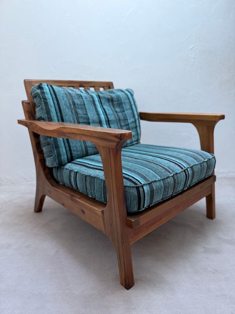 中古美品WTW TISMO ティズモ ソファ 1人掛け ブルーグリーン 西海岸）