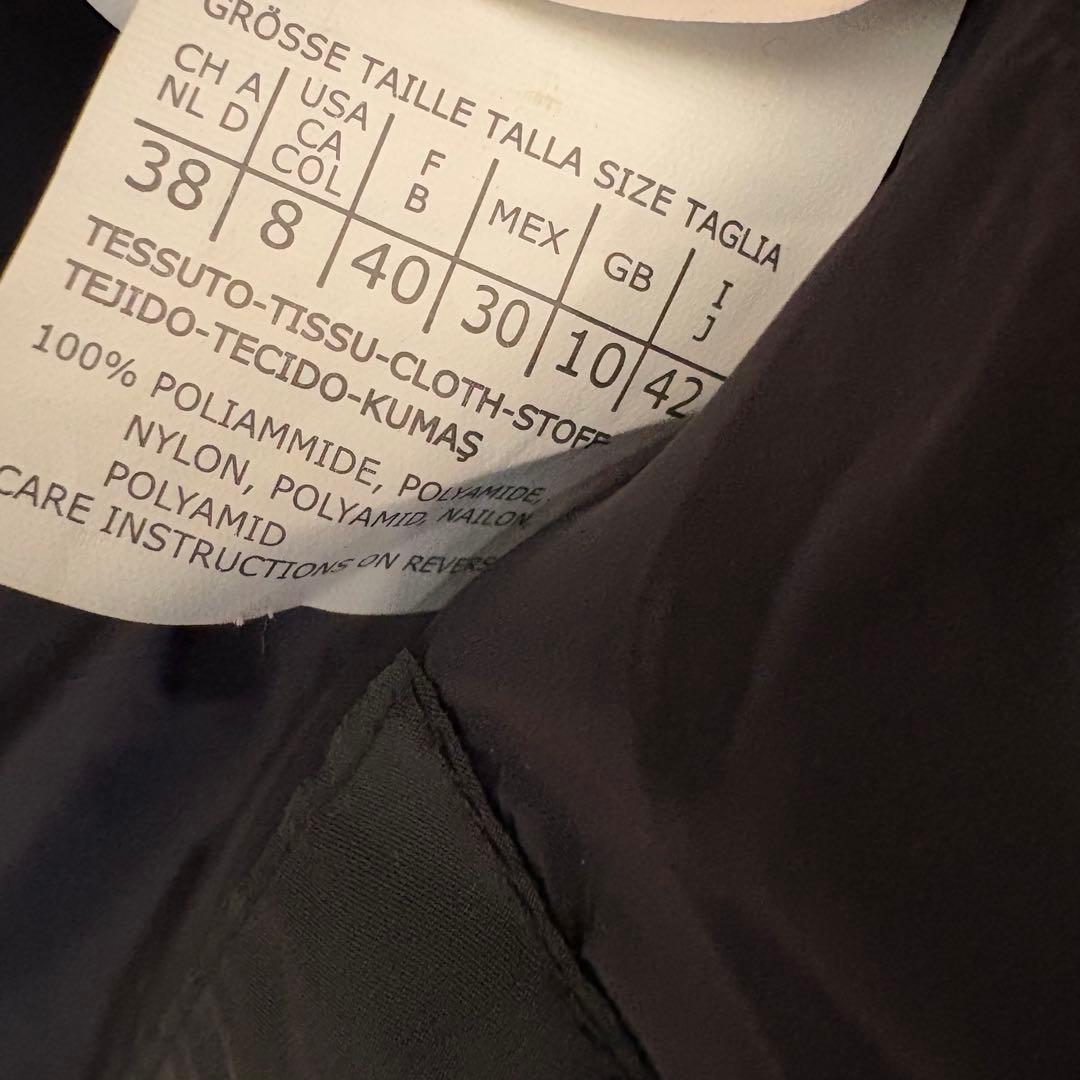 マックスマーラ　ノーカラー　ダウン　コート　ブラック