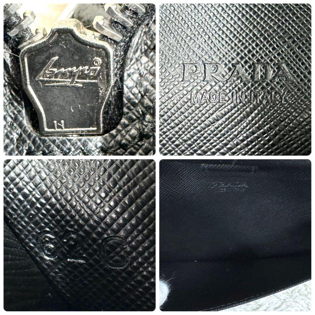 希少✨ プラダ ラウンドジップ オーガナイザー サフィアーノレザー 長財布 黄色