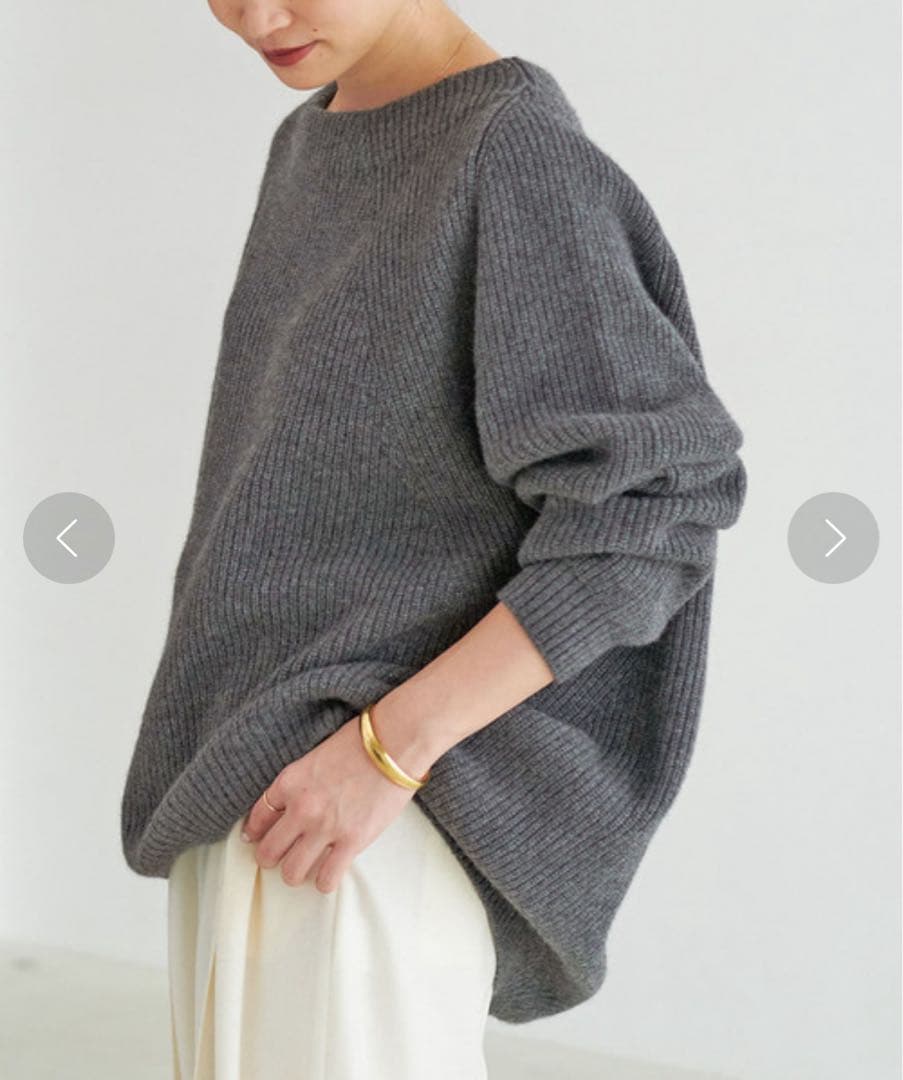 【極美品】ドゥーズィエムクラス カシミヤ混OLBIAアゼプルオーバー