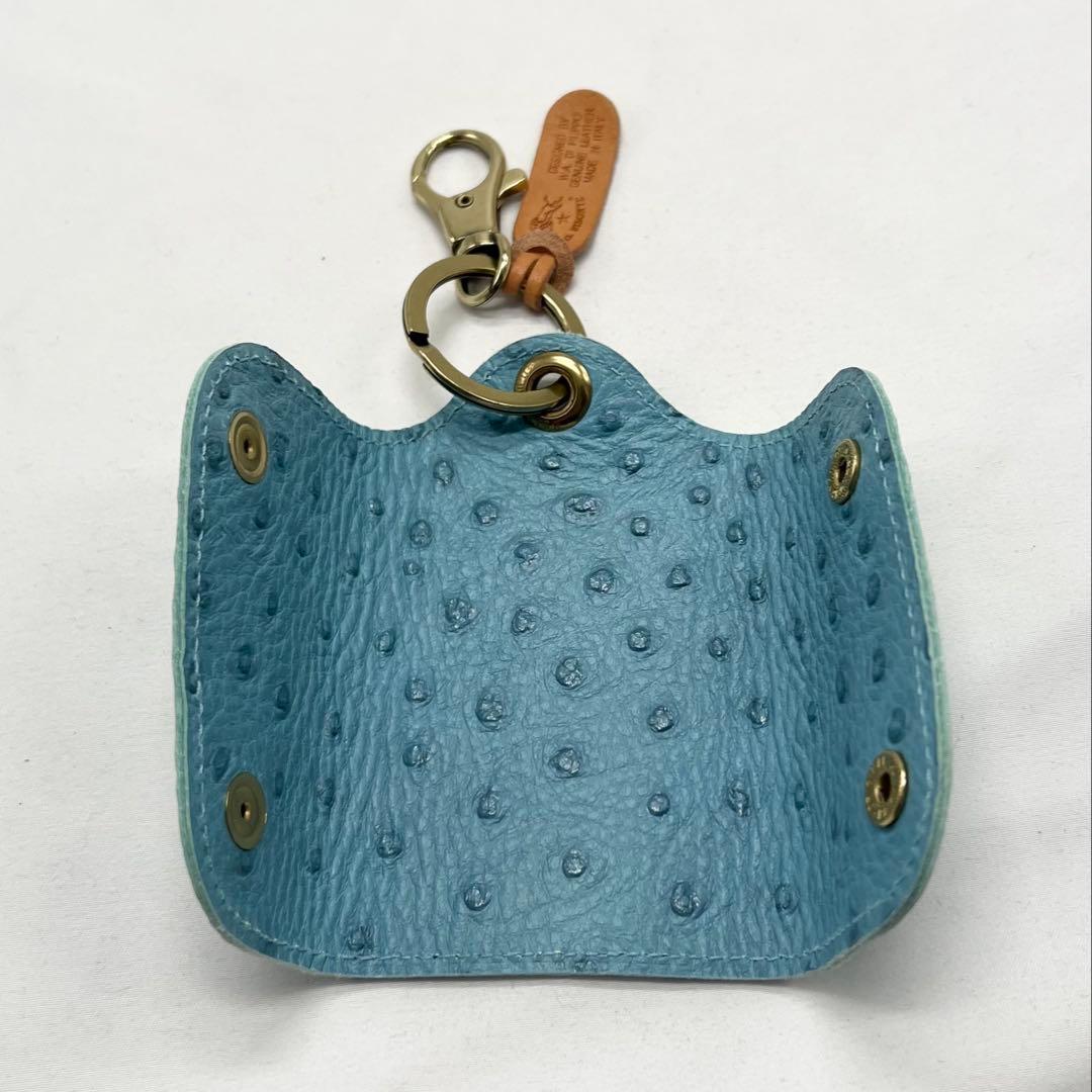 【希少未使用】イルビゾンテ スマートキーケース ☆オーストリッチ（ブルーグレー）