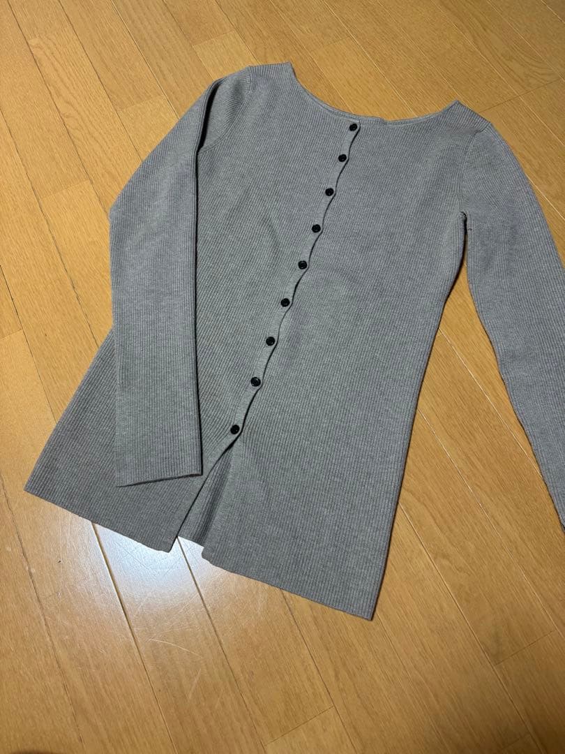 トップス CLANE BUSTIER SET BOAT NECK KNITCARDIGAN