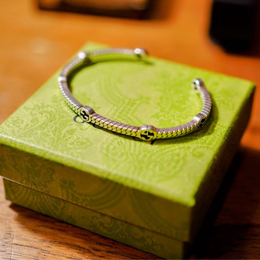 GUCCI グッチ　バングル　GG ブレスレット　メンズ　美品　正規