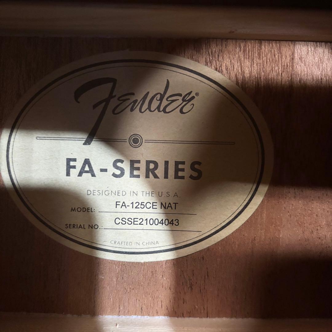 fender フェンダー エレアコ FA-125CE Natural アコギ