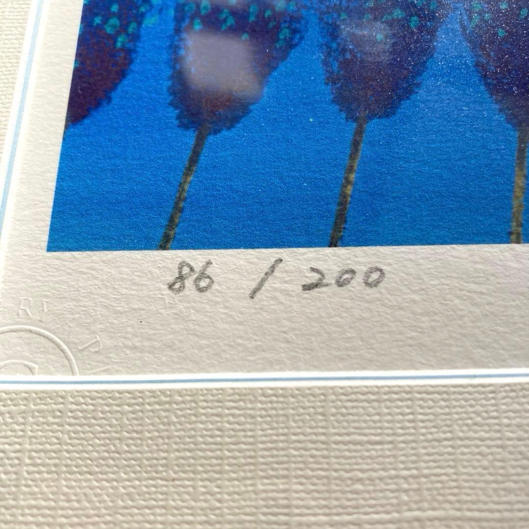 【美品】葉祥明 絵画 気球の夜空