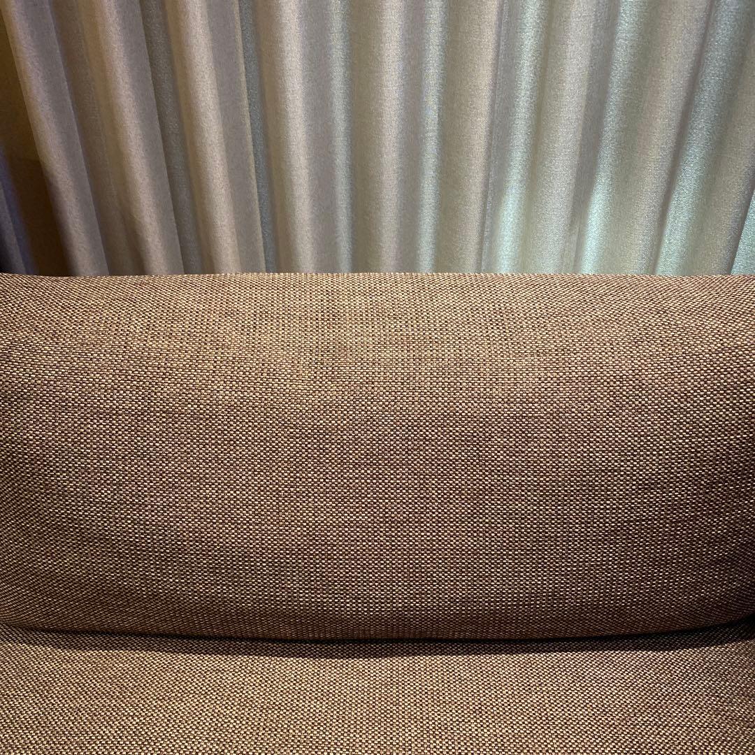 むらさき 無印良品 ゆったり座れるアームレスソファ 3シーター