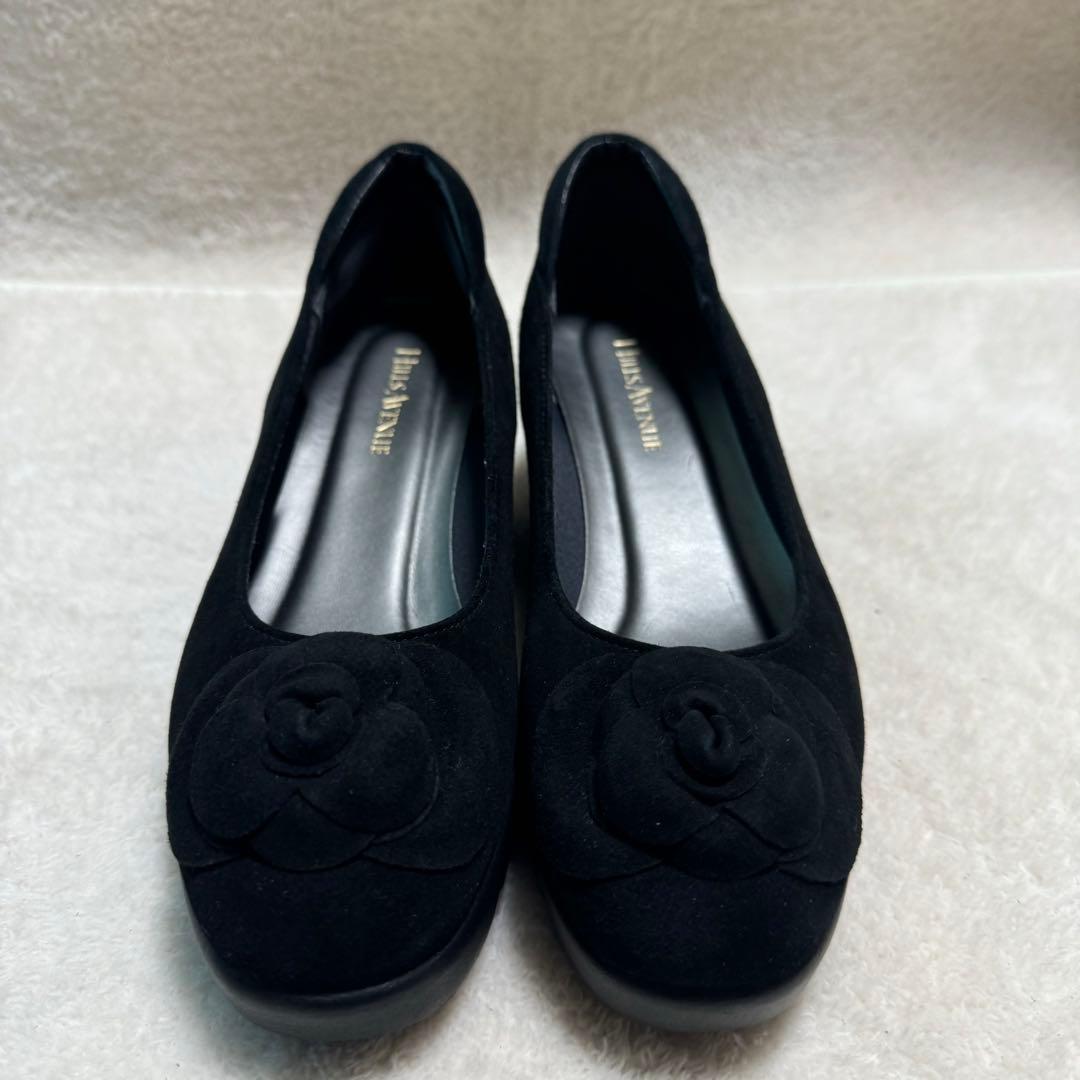【HILLS AVENUE】美品✨パンプス　23cm フラワー　ウェーブソール