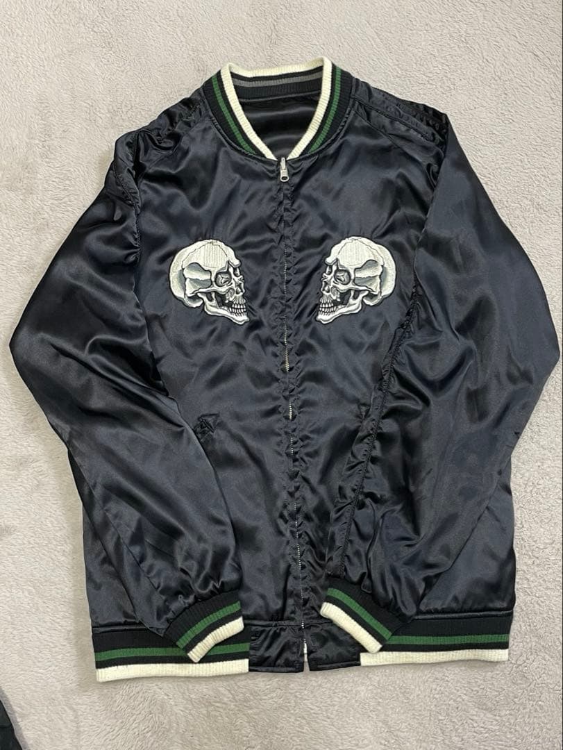 【希少】old stussy スカル スカジャン リバーシブル