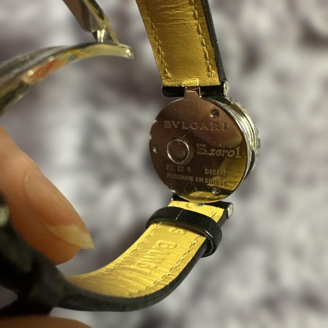 BVLGARI B.zero1 ブラックレザー腕時計　レディース　稼働品