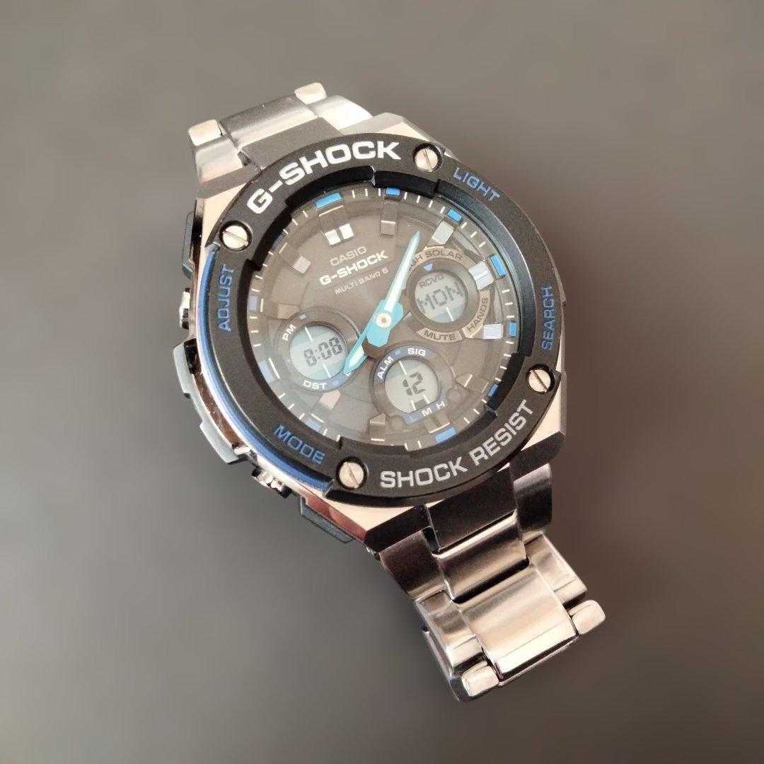 【美品】G-SHOCK GST−W100D電波ソーラー　タフソーラー