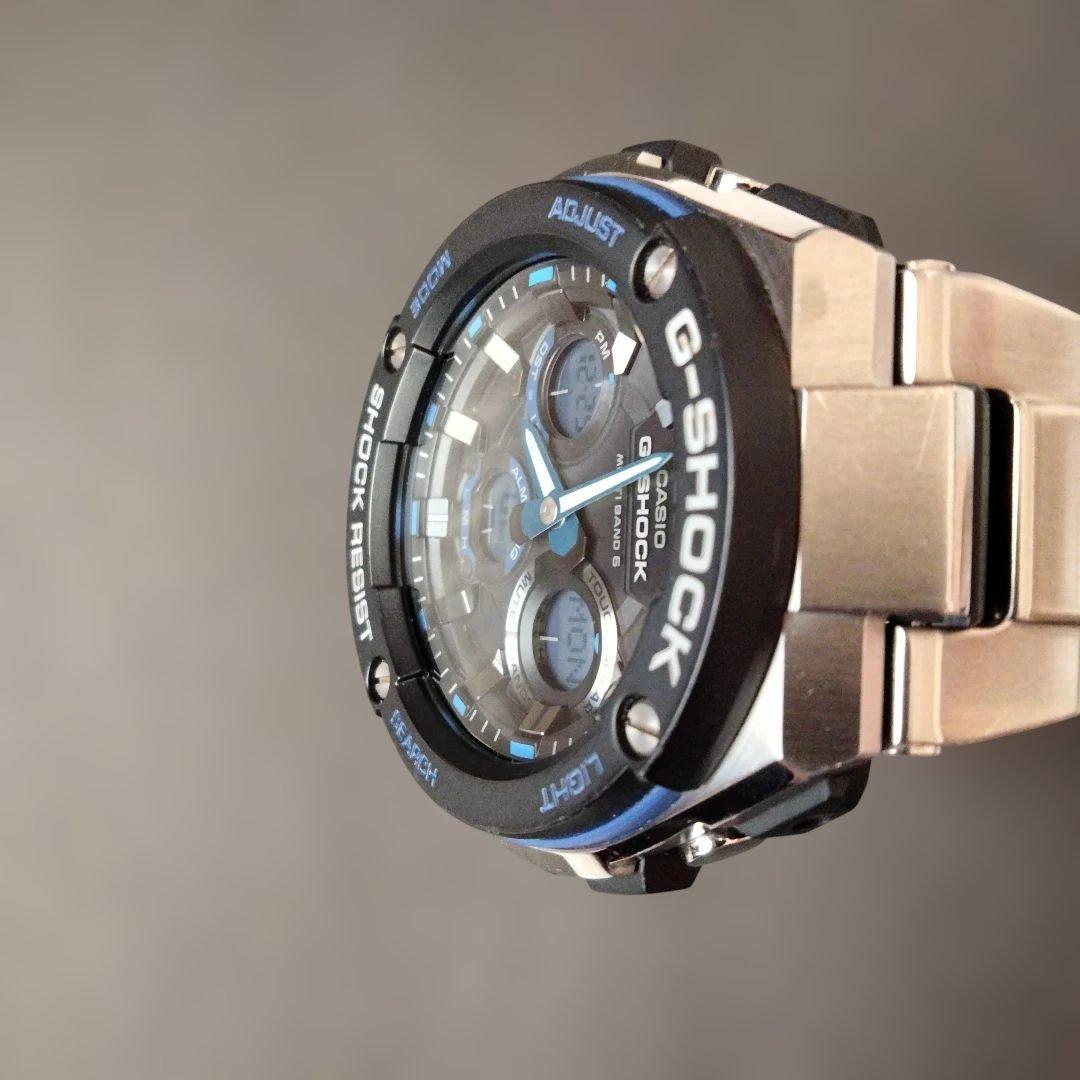 【美品】G-SHOCK GST−W100D電波ソーラー　タフソーラー