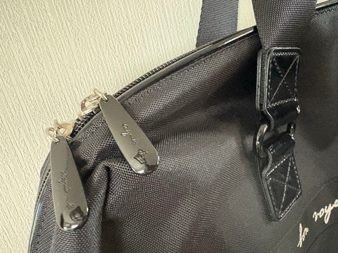 未使用　アニエス・ベー　ボストンバッグ　ブラック　2way