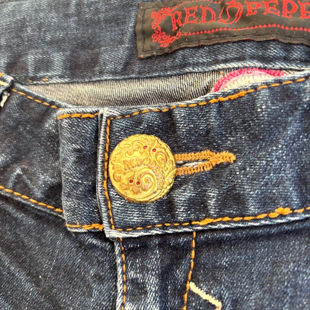 RED PEPPER ジーンズ デニム 刺繍 フレア 29 y2k