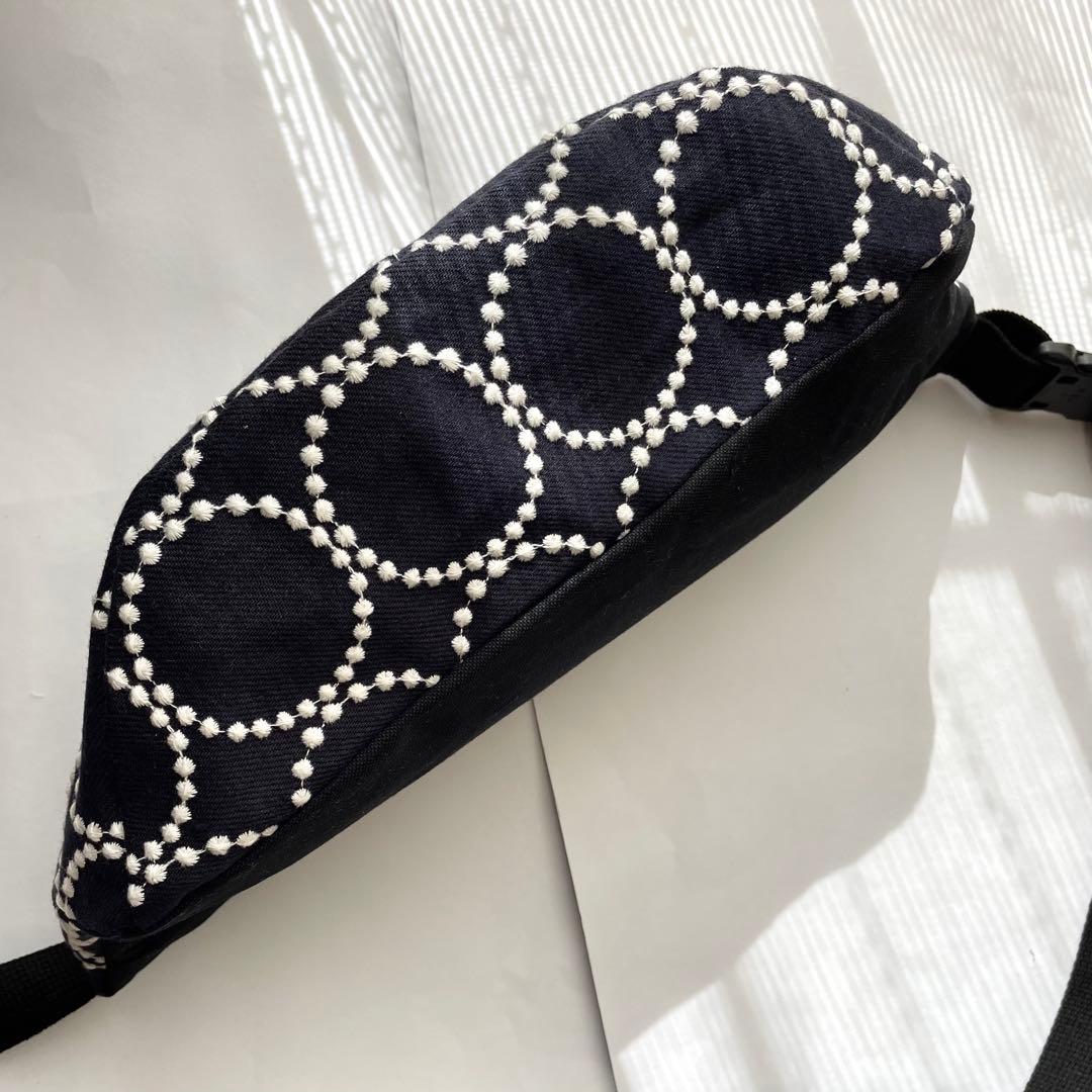 ミナペルホネン 王道タンバリンnavy ハンドメイドボディバッグ