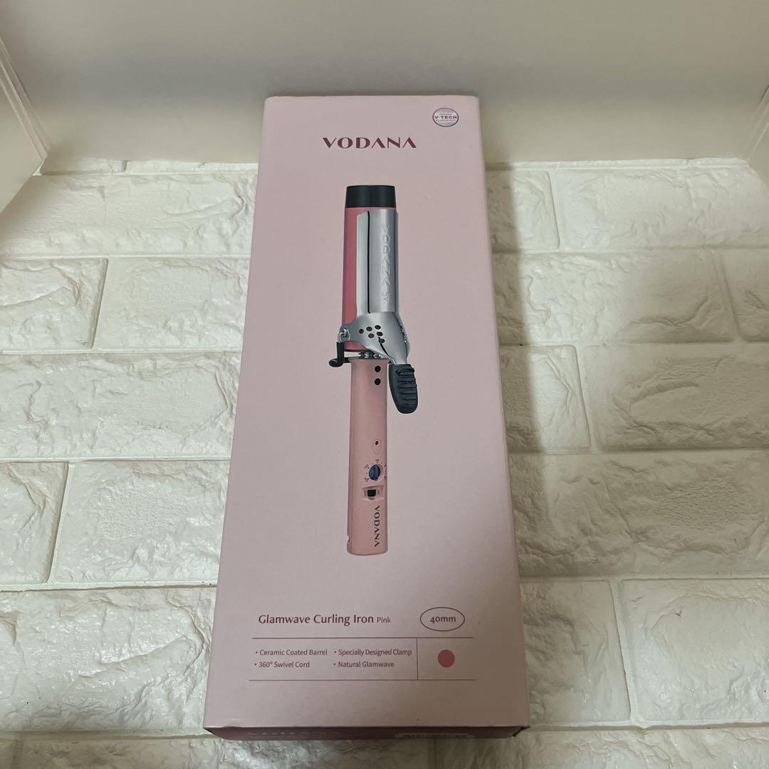 VODANA セラミック グラムウェーブカーリングアイロン 40mm ピンク