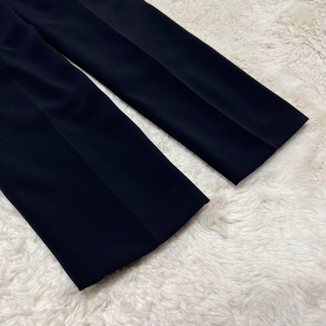 美品　未使用級　洗える　23区　ノーカラー ジャケット　パンツ　セットアップ　紺