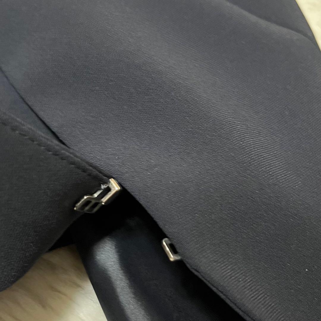 美品　未使用級　洗える　23区　ノーカラー ジャケット　パンツ　セットアップ　紺