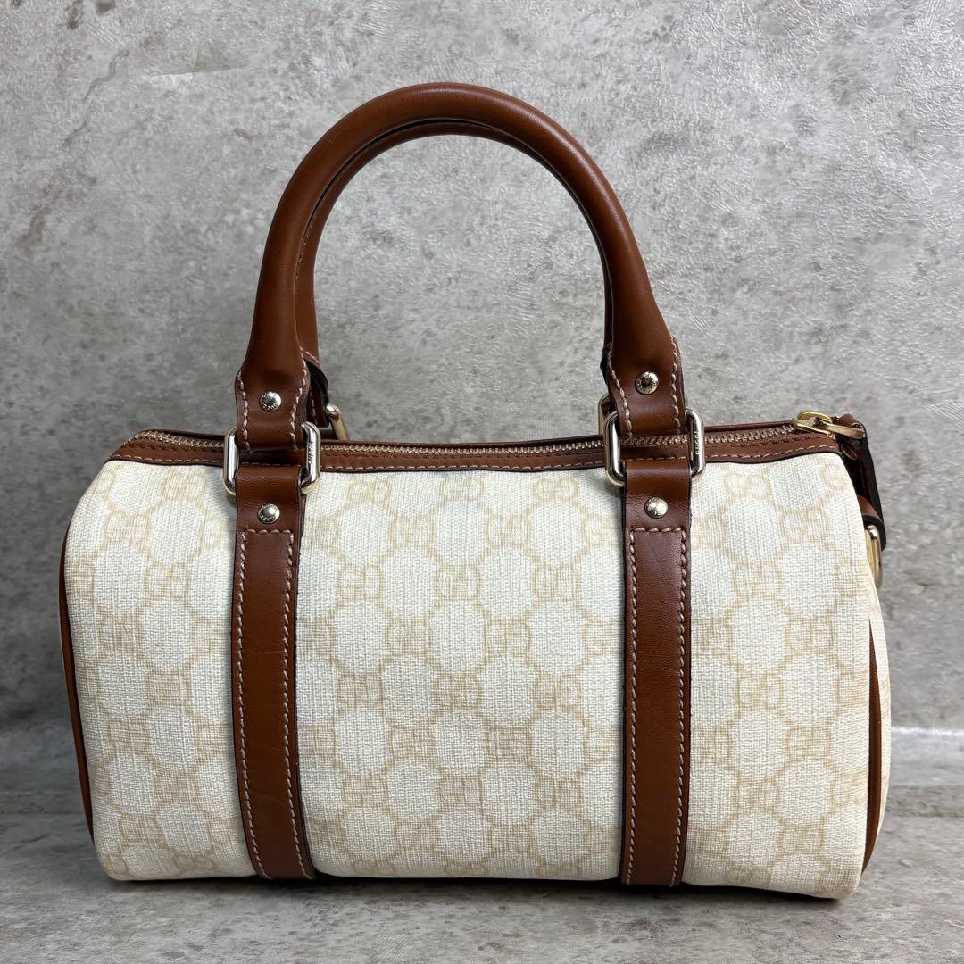 ✨廃盤品✨ グッチ ミニボストンバッグ GGスプリーム ホワイト 白色