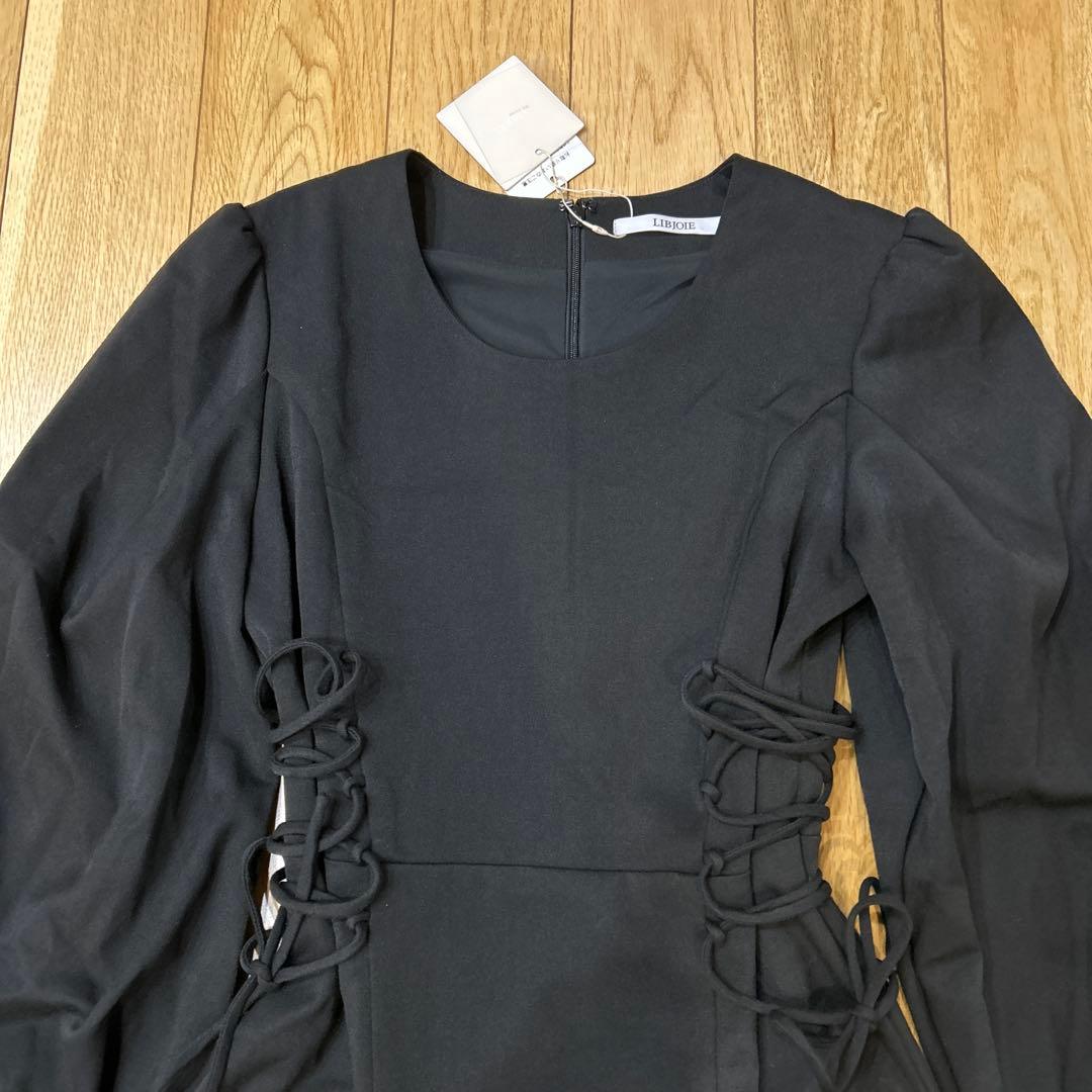 【タグ付き】リブジョア libjoie サイドレースアップドレス