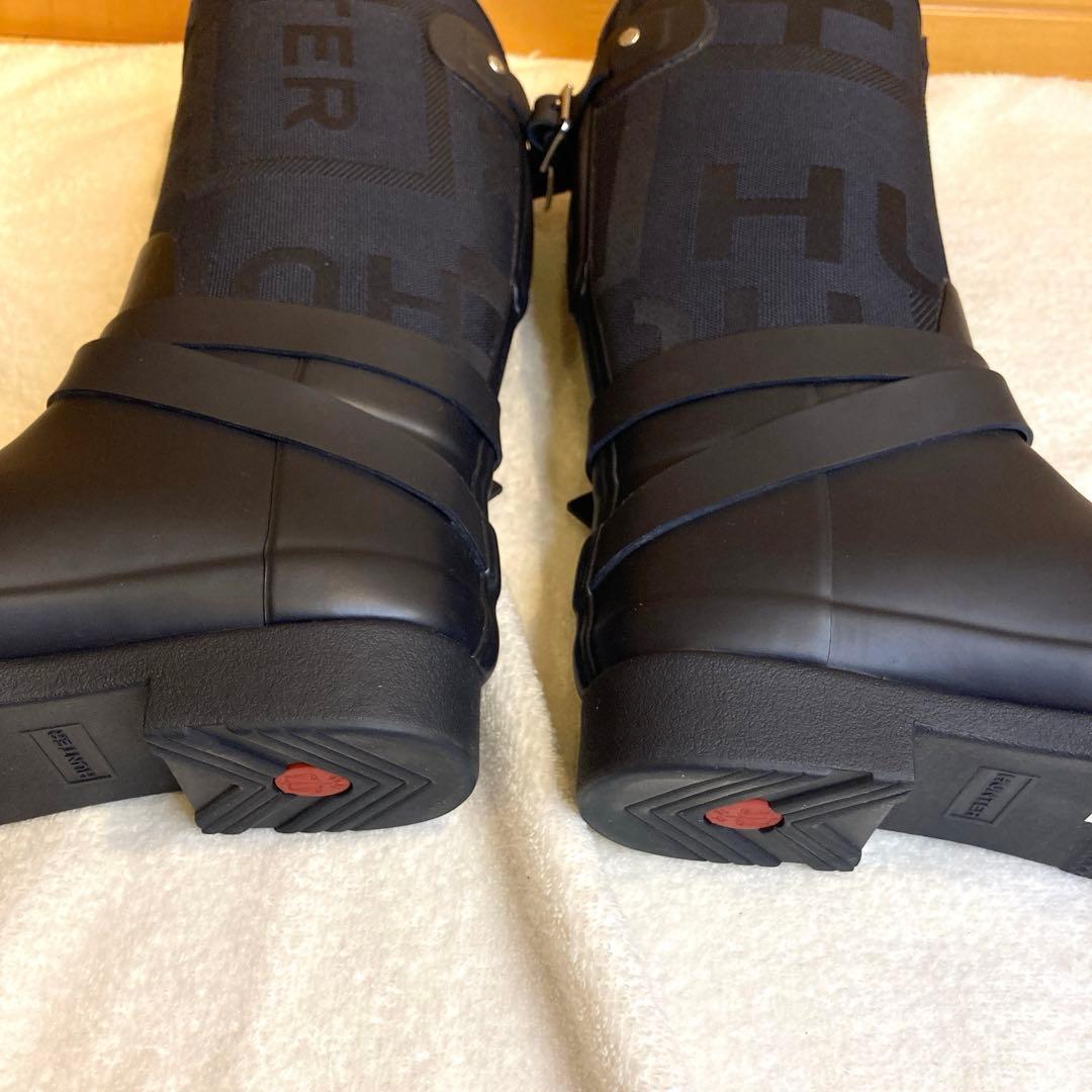 美品　HUNTER ハンター レインブーツ　リファインドジャガードトールブーツ