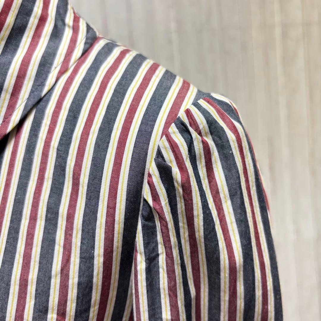ヴィヴィアンウエストウッド　レッドレーベル　シャツ　変形　オーブ　ストライプ