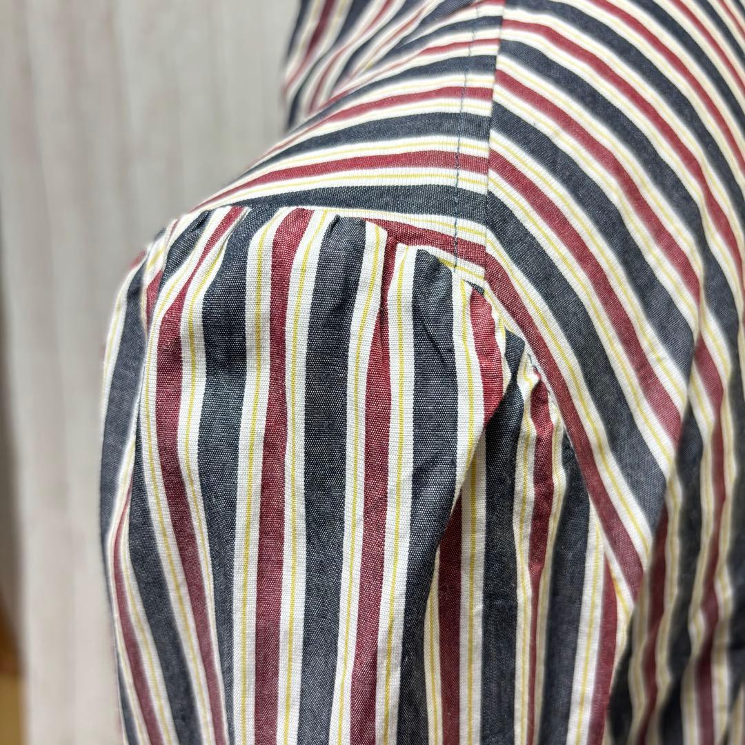 ヴィヴィアンウエストウッド　レッドレーベル　シャツ　変形　オーブ　ストライプ