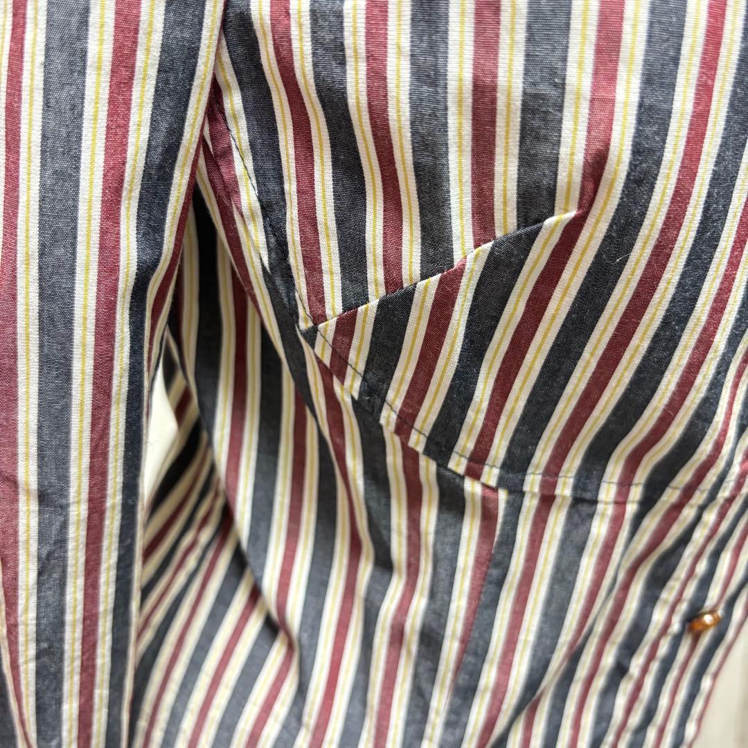 ヴィヴィアンウエストウッド　レッドレーベル　シャツ　変形　オーブ　ストライプ